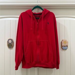 Ralph Lauren: Red zip up sweater